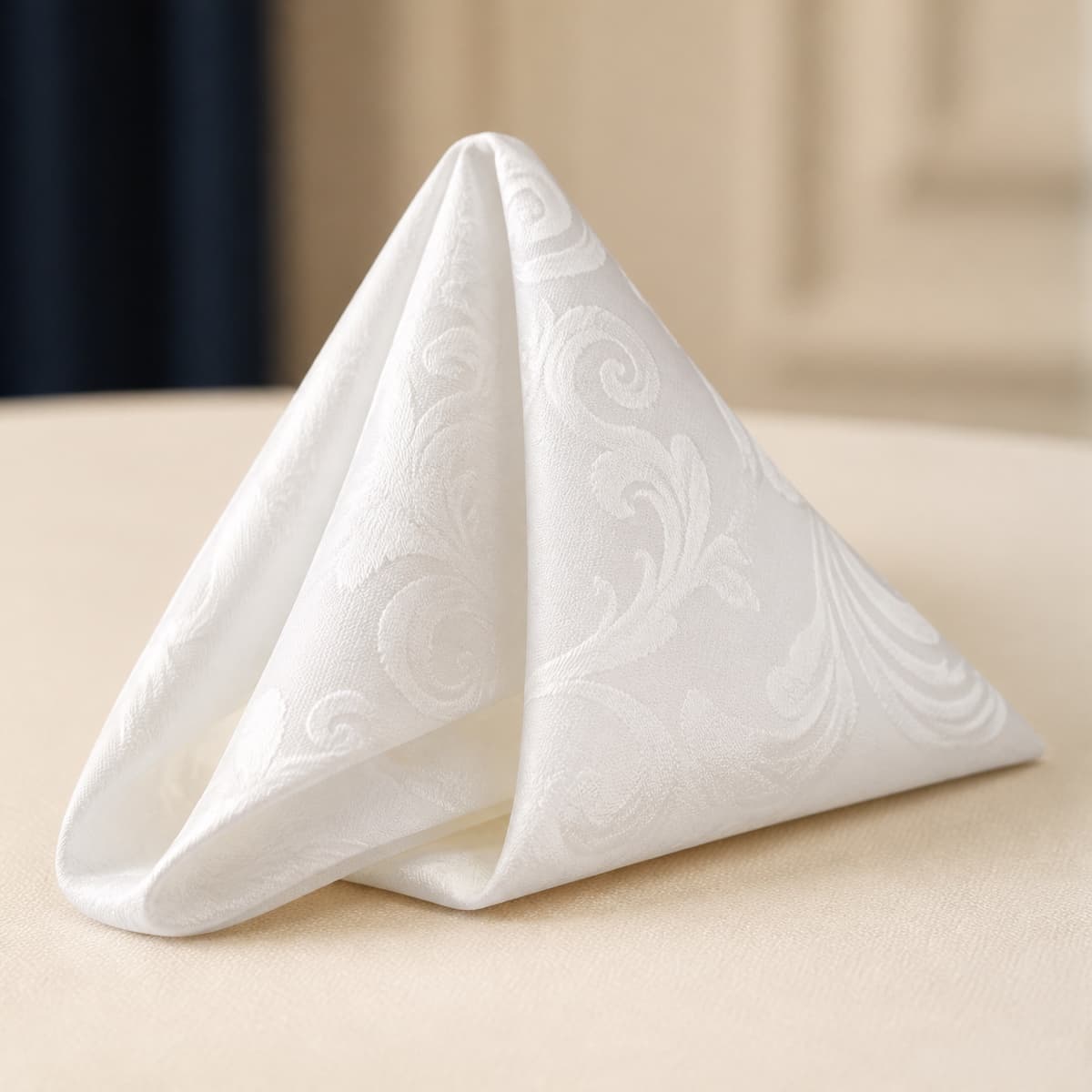 White Damask Cloth Napkin 50×50cm