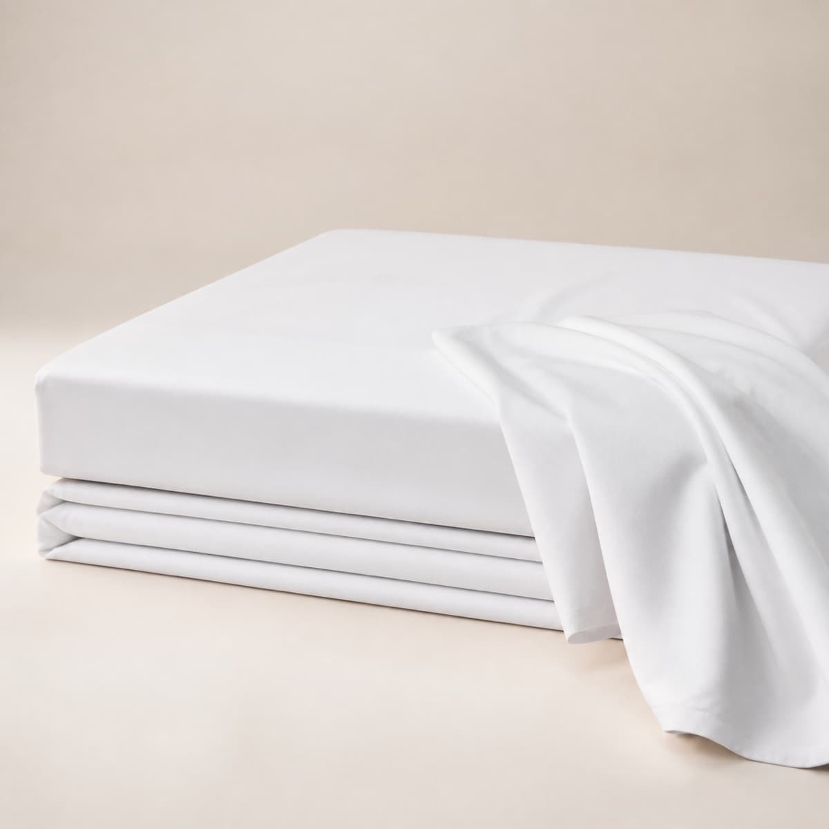 280×280 King Flat Sheet – 210 TC 100% Cotton Plain Satin