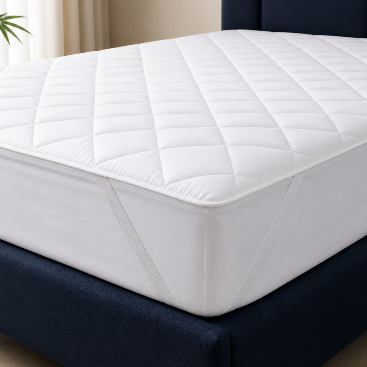 120×200 Mattress Protector – Water Proof with Elastic Band – Quilted Microfiber 270 GSM