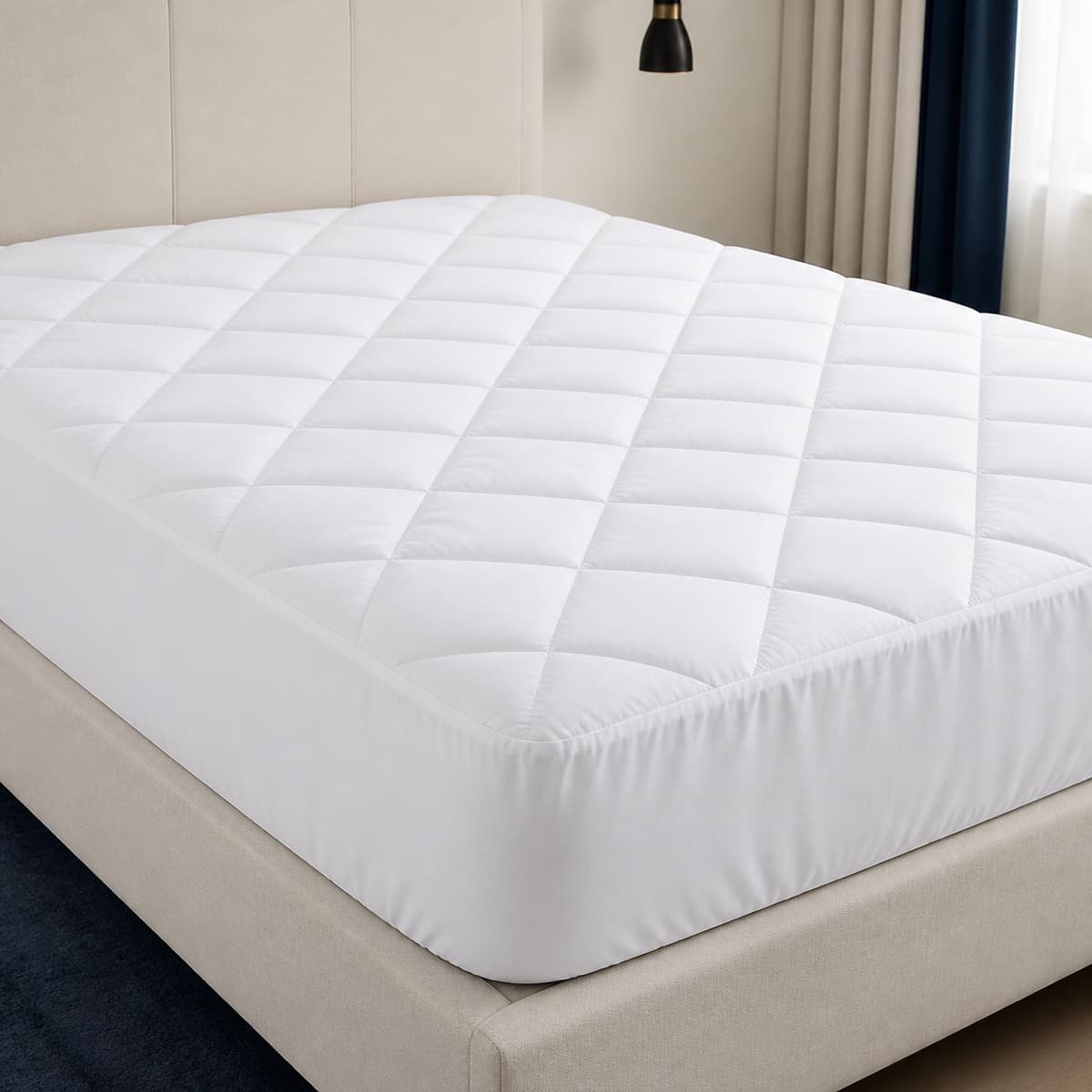 100×200 Mattress Protector – Water Proof Fitted – Quilted Microfiber 270 GSM