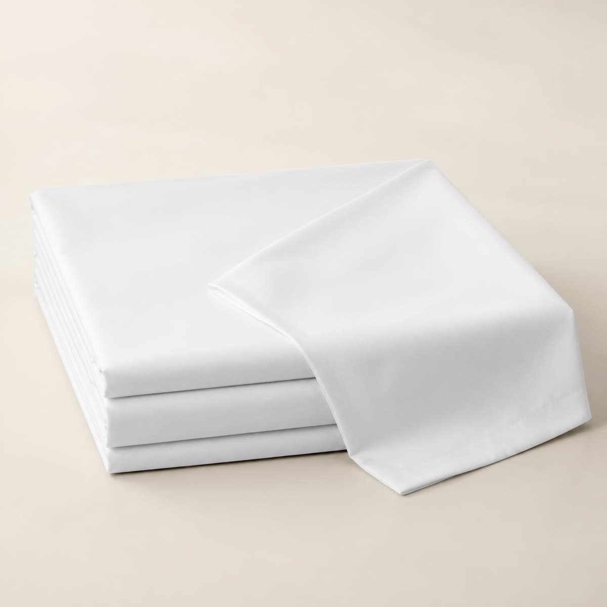 180×280 Single Flat Sheet – 210 TC 100% Cotton Plain Satin